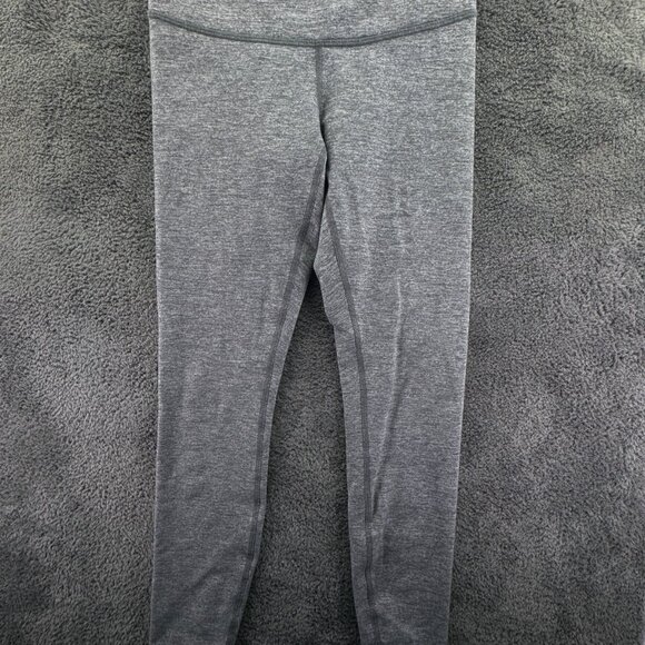 Lululemon Size 4 Leggings Heather Gray Stretch Yoga Pants Women Adult Active - Picture 1 of 15